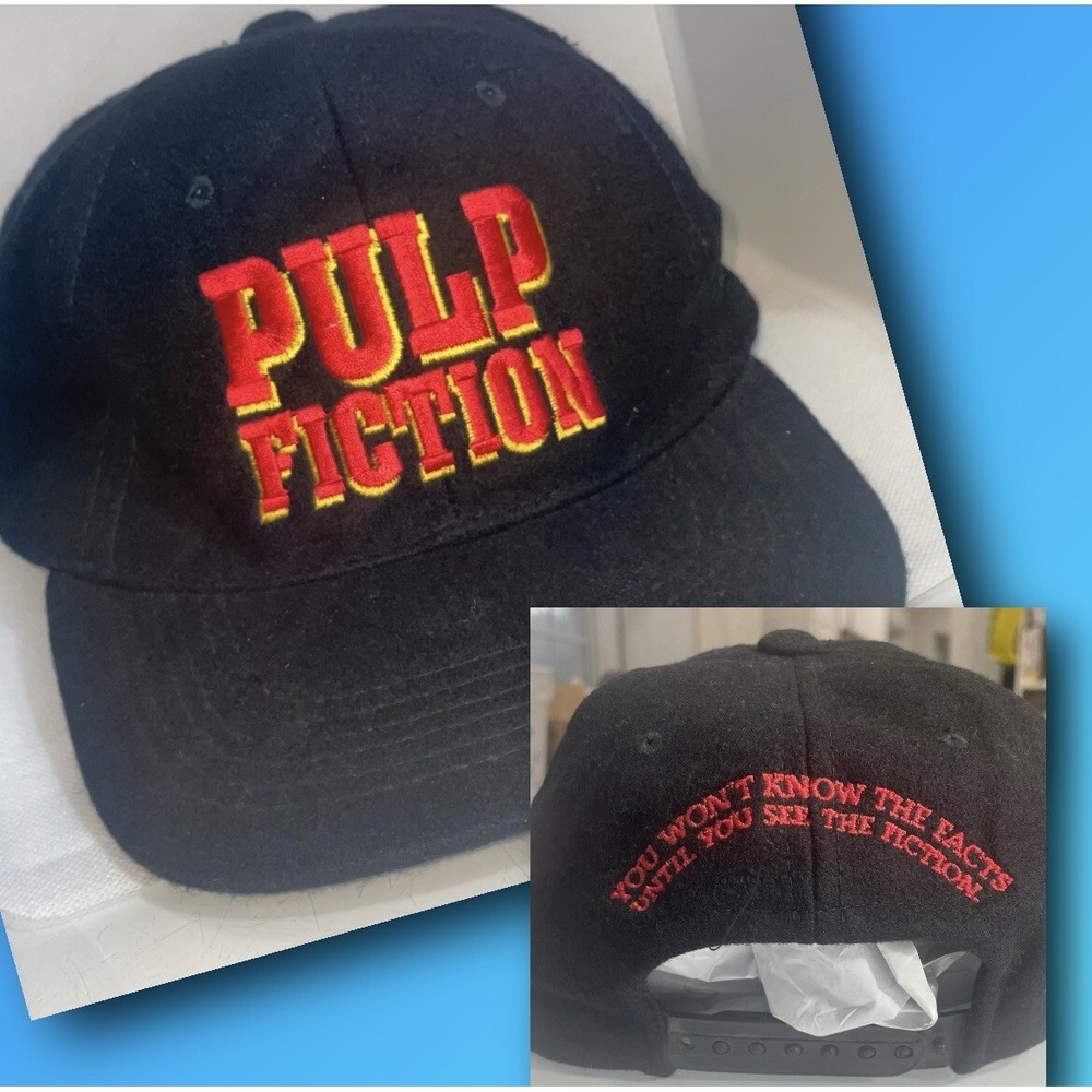 Vintage 90s Pulp Fiction Movie Promo Hat Rare You Won't Know The Facts on back!